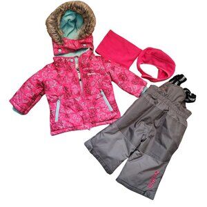 12m 2-Piece Snowsuit With Bonus Hat & Neck Warmer